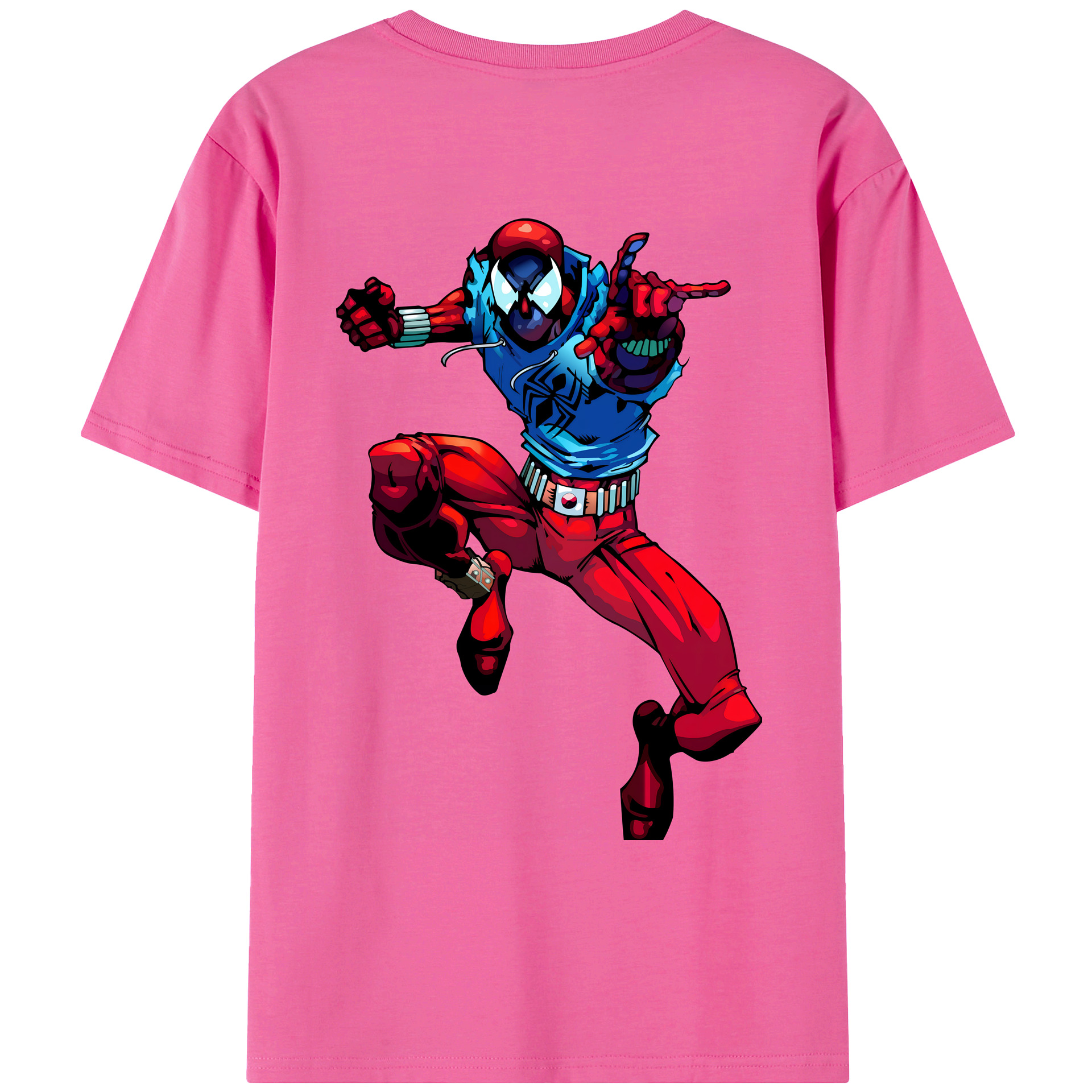 （画像用） Spider Man スパイダーマン レディース半袖Tシャツ(バックプリント)